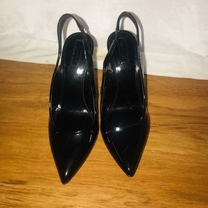 Forever21 Sleek Black Plather Heels *NEVER WORN*